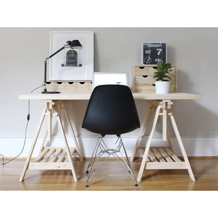Astigarraga Kit Line Fußhocker Höhenverstellbarer Holzbock "Archi Tec", Tischbein aus Massivholz, 5 Stufen höhenverstellbar: 70-101 cm – Bild 5