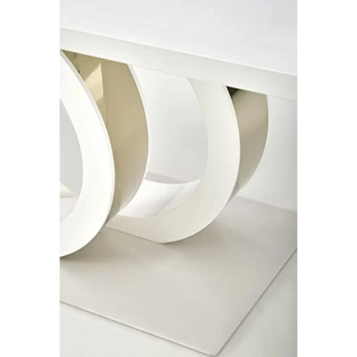 designimpex Esstisch Design HAG-777 Weiß Hochglanz - Gold ausziehbar 160 - 200 cm – Bild 7