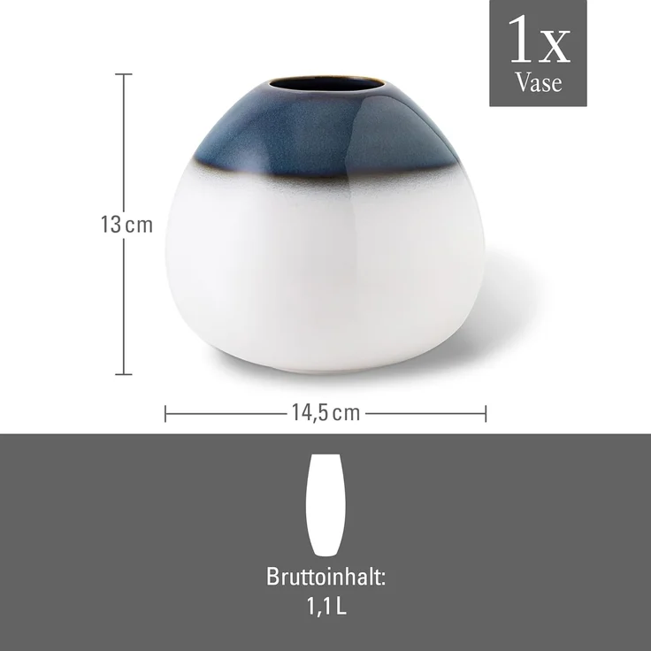 like. by Villeroy & Boch Lave Home Vase Drop bleu 12,8 cm - DS – Bild 3