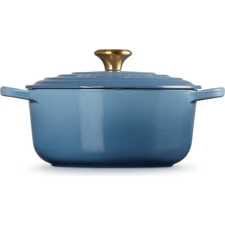 Le Creuset Signature Gusseisen-Bräter mit Deckel, Ø 20 cm, Rund, Für alle Herdarten und Induktion geeignet, Volumen: 2,4 l, 3,092 kg, Chambray, 21177204344441 – Bild 3