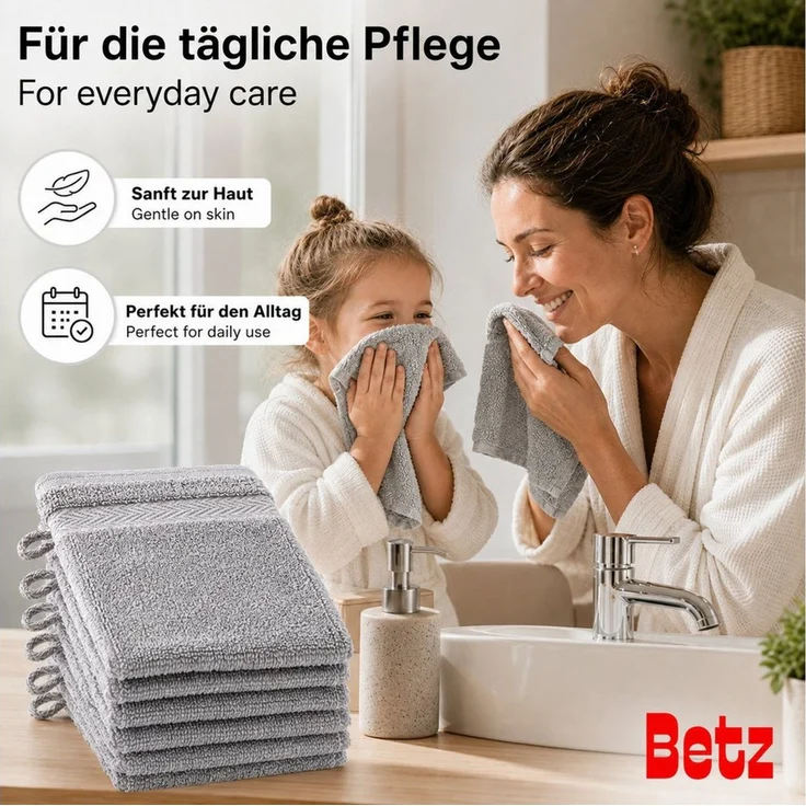 Betz Seiftuch 10-tlg. PREMIUM 100% Baumwolle 16 cmx21 cm – Bild 3