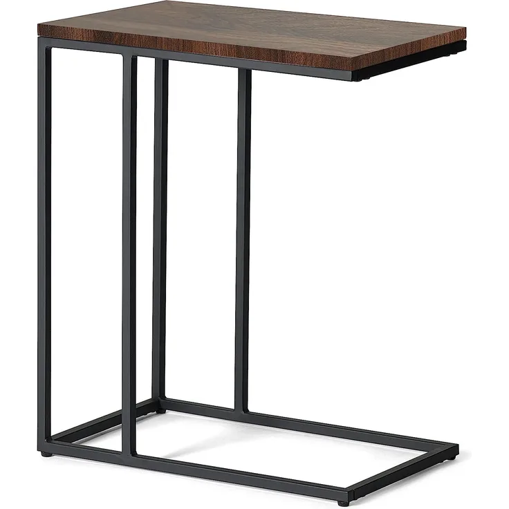 Julian Bowen Tribeca Beistelltisch für Getränke, Walnussoptik und schwarz