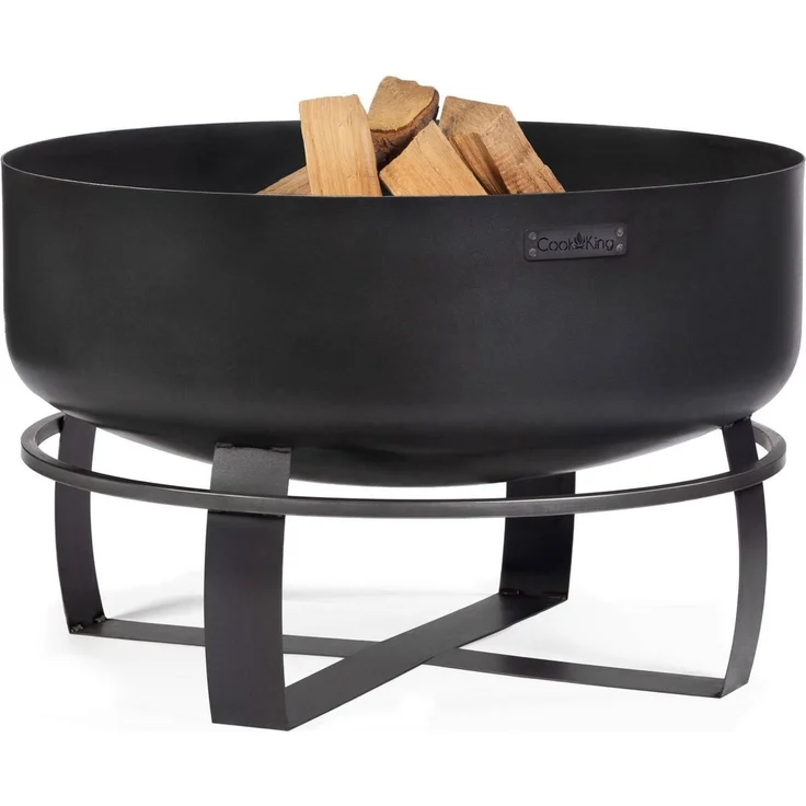 Feuerschale XXL Viking 60 x 52 x 60 cm Naturstahl Schwarz