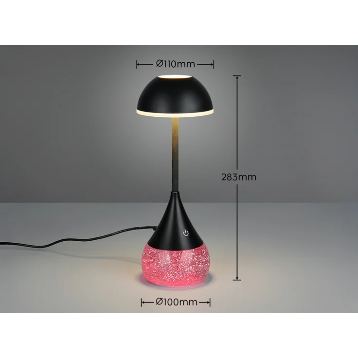 Tischlampe TEMBO LED dimmbar mit RGB Farbwechsel, USB betrieben, Höhe 28cm – Bild 9