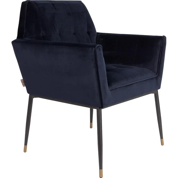 Armlehnstuhl KATE DEEP BLUE Samt von DUTCHBONE