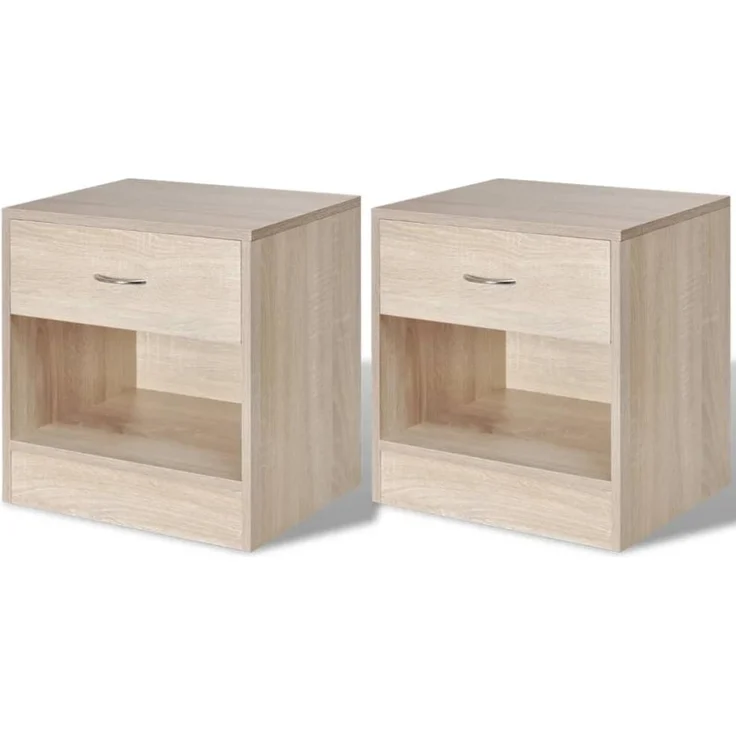 vidaXL Nachttisch 2 Stk. mit Schublade Eichenfarben 242546 – Bild 9