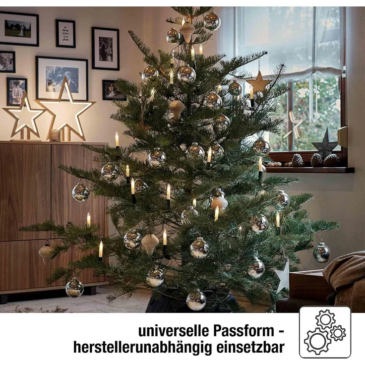 hellum Ersatz-Kerzen für Schwibbogen, 10 Stück 16V 4W Schaftkerze für Weihnachtsbaum Kerzen Lichterketten innen und außen mit 15 Brennstellen, Birnen für Lichterbogen E14/ 16V/ 4W/ 34 Lumen 905007 – Bild 8