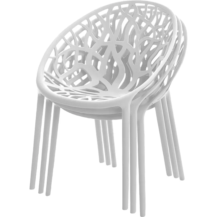 CLP Sitzgruppe Hoscana Set Tisch Lacota Stühle Hope wetterfest und UV-beständig,weiß – Bild 6