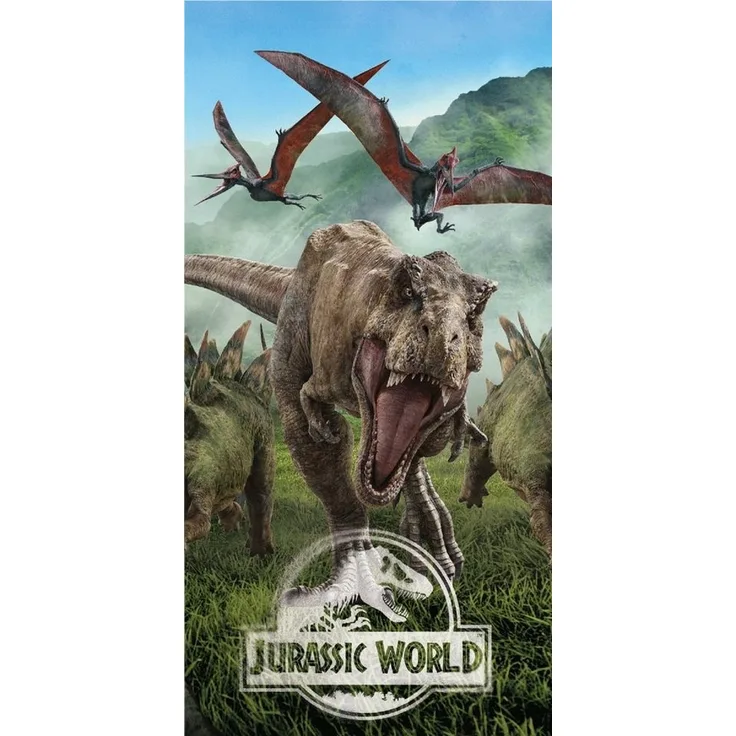 Jurassic World Baumwolle Strandtuch Frottee Badetuch mit Premium Druck, 70x140 cm