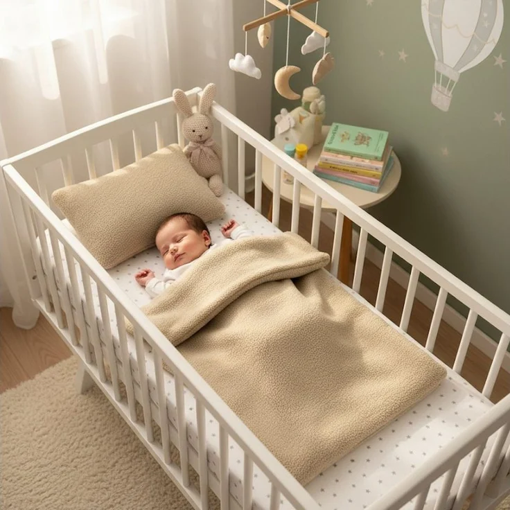 Babydecke BOUCLÉ 60x75 cm Winter Babydecke für Kinderwagen & Bett Weich, Warm DB, BabyLux, DB_60x75_Beige – Bild 5
