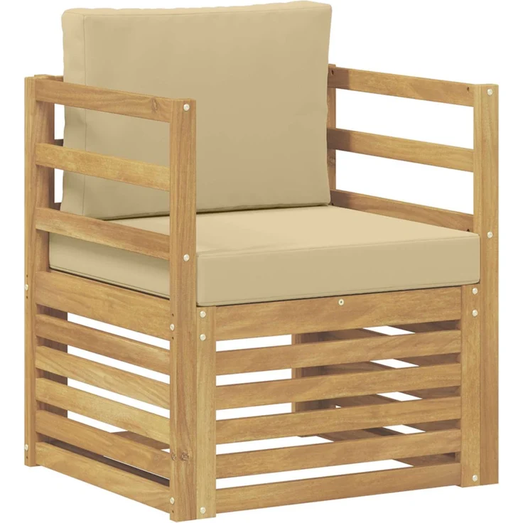 vidaXL Outdoor-Sofagarnitur Polyester Weiß 3439080 – Bild 2