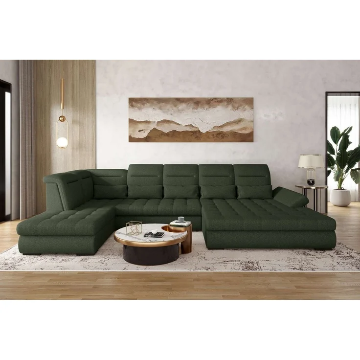 99rooms Toscana Wohnlandschaft Velours VOGUE Wintermoos Rechts – Bild 1