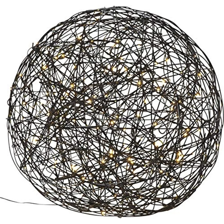 LED-3D Kugel "Trassel", schwarz, Aluminium, 50 cm – Bild 1