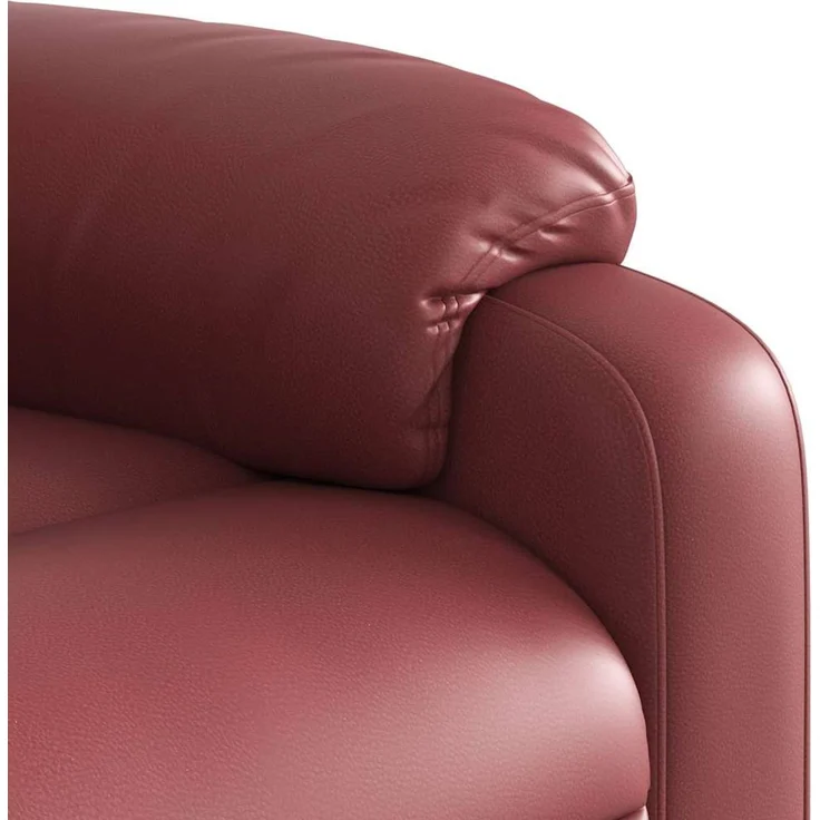 vidaXL Massagesessel mit Aufstehhilfe Elektrisch Weinrot Kunstleder 3205067 – Bild 12