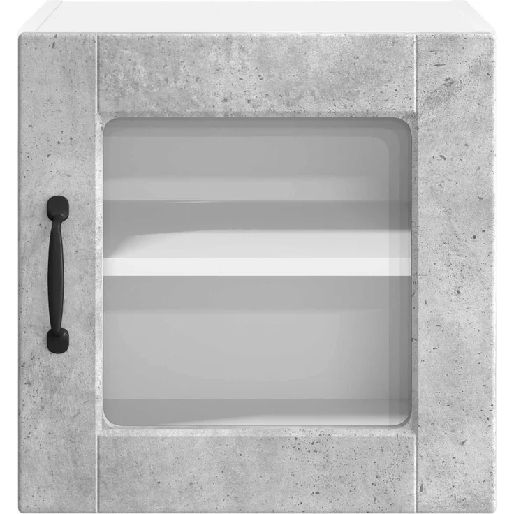vidaXL Wandglas-Schrank PORTO 2 stk. Betongrau 40 x 31 x 40 cm 885192 – Bild 7
