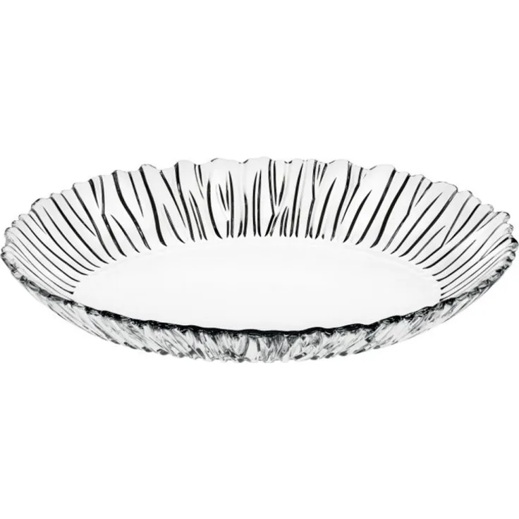 Pasabahce Aurora Ovale Serviceteller Servierplatte 33x25cm aus Glas Teller 10546