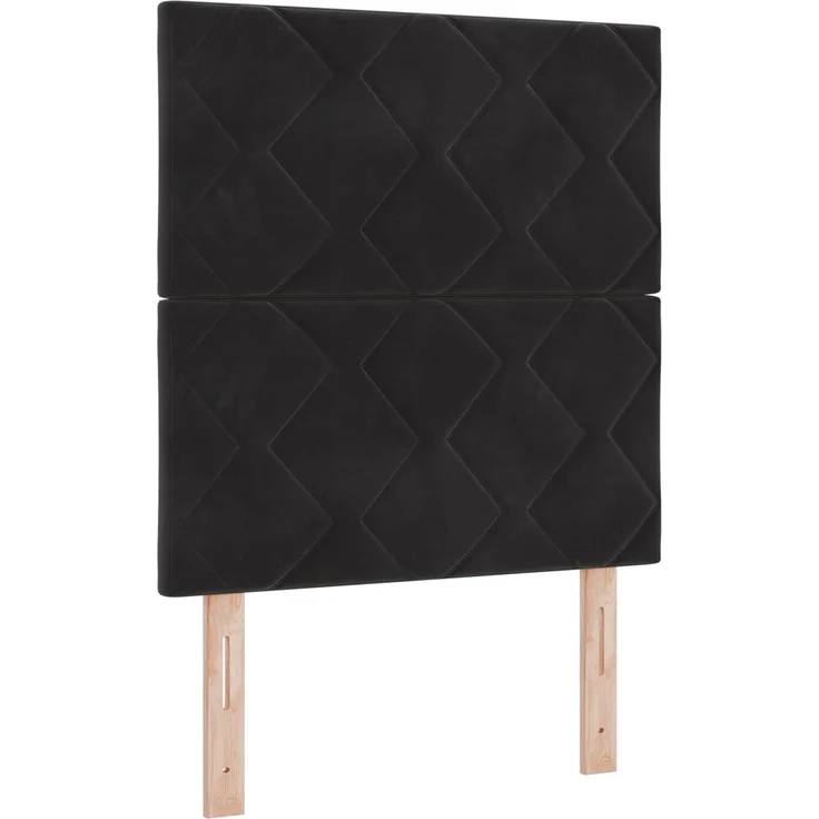 vidaXL Ottoman Bett mit Matratze mit Kopfteil Schwarz 80 x 200 cm Samt 3457757 – Bild 5