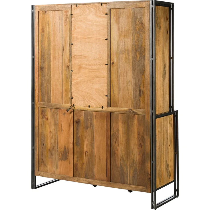 Buffet Mango / Altholz 150x55x200 natur / grau lackiert / Metall grau BLACKBURN LUX #406 – Bild 10