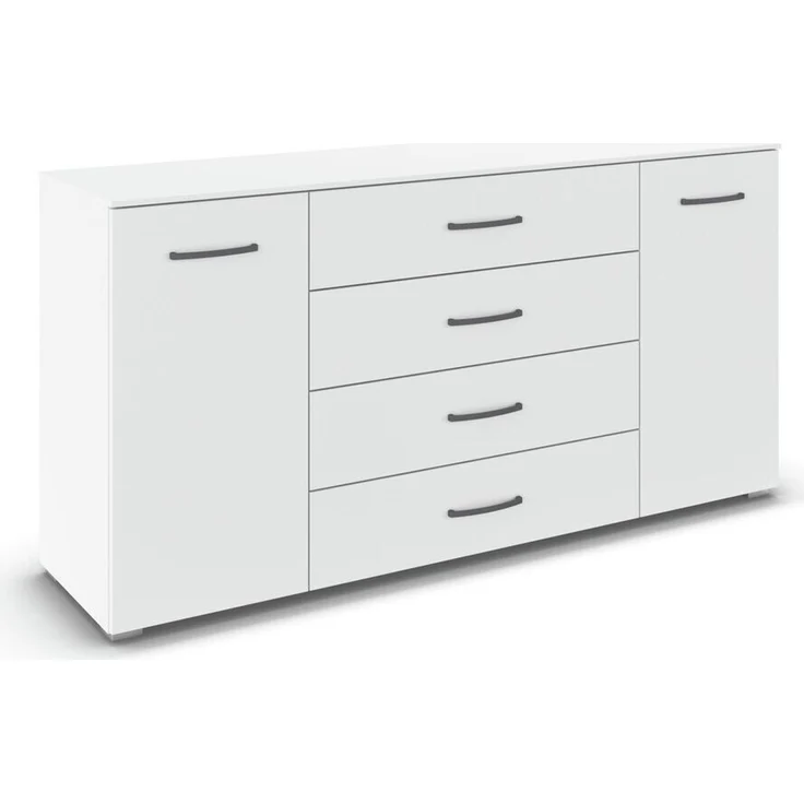 rauch Aditio Box, Kommode, 2-türig, 4 Schubladen, mit Softclose-Funktion, Farbe Weiß, BxHxT 160x81x43cm – Bild 3