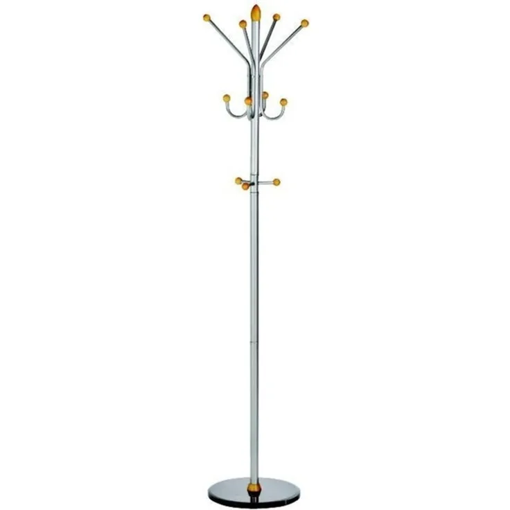 ALCO Standgarderobe pulverbeschichtetes Metall 185x40cm silber