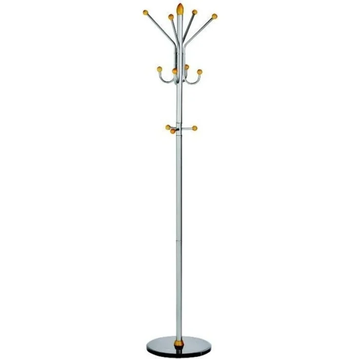 ALCO Standgarderobe pulverbeschichtetes Metall 185x40cm silber