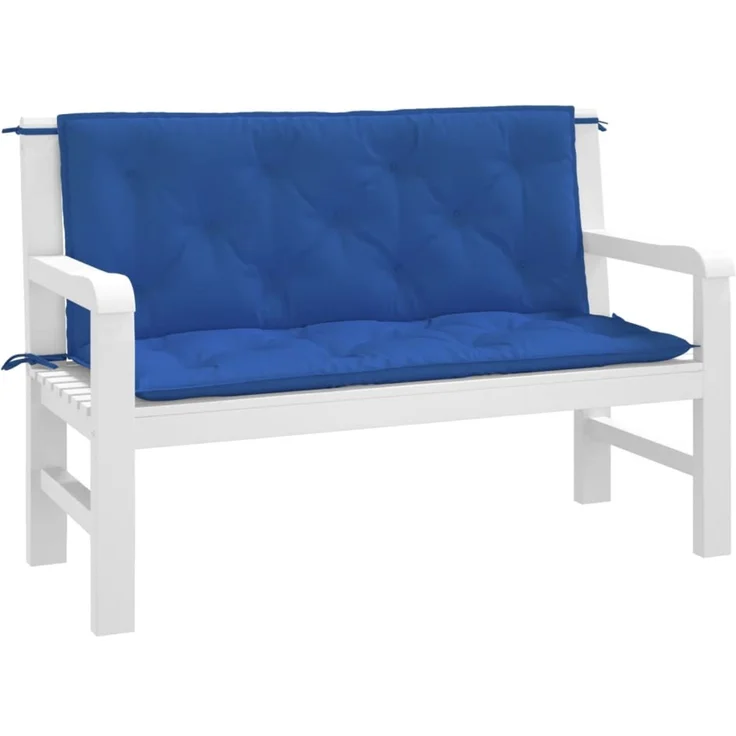 vidaXL Gartenbank-Auflagen 2 Stk. Blau 120x50x7 cm Oxford-Gewebe 361688 – Bild 2