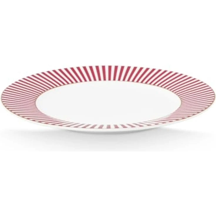 PiP Studio Frühstücksteller Dessertteller Royal Stripes Dark Pink (17 cm) – Bild 3