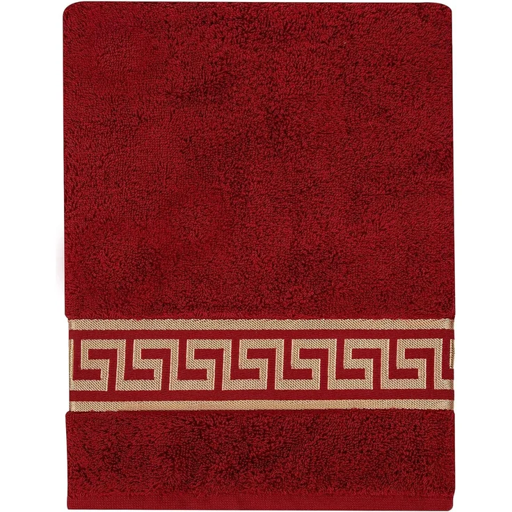 Belle Arti Handtücher Luxus Mäander Gästetücher Badetücher Duschtücher Saunatücher in Set, (2-St), schwarz, weiss, beige, rot, gold, 100% Baumwolle, Frottee, eingestickt – Bild 1