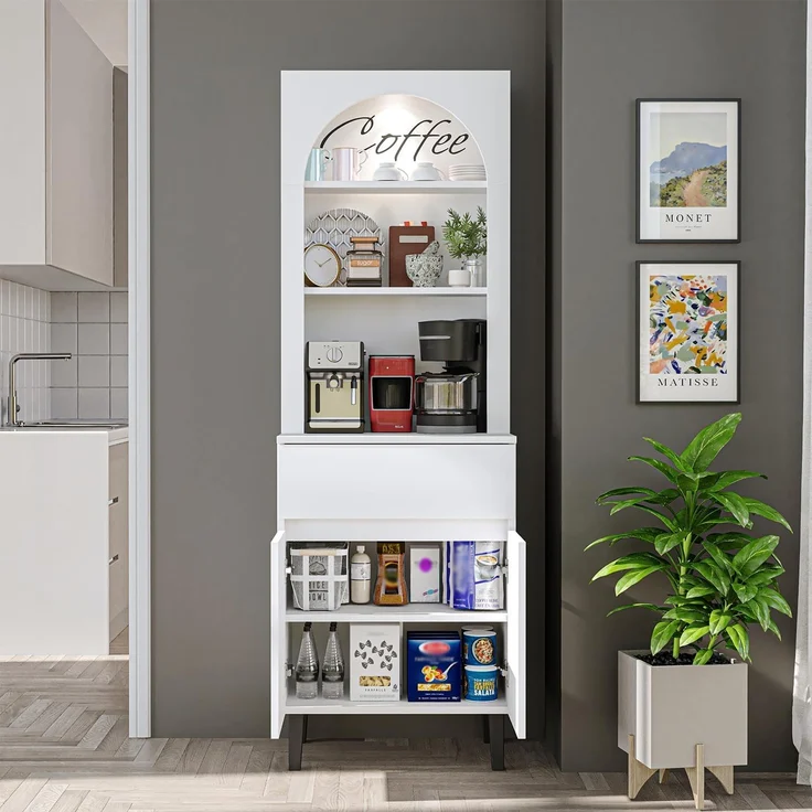 Roomart Küchenregal VENEDIK Küchenschrank 60 cm, Buffet, Schublade in 4 Farben, Buffet- & Mehrzweckschrank, LED Bogennische, Schublade, 4 Farben, 18 mm Platten – Bild 4