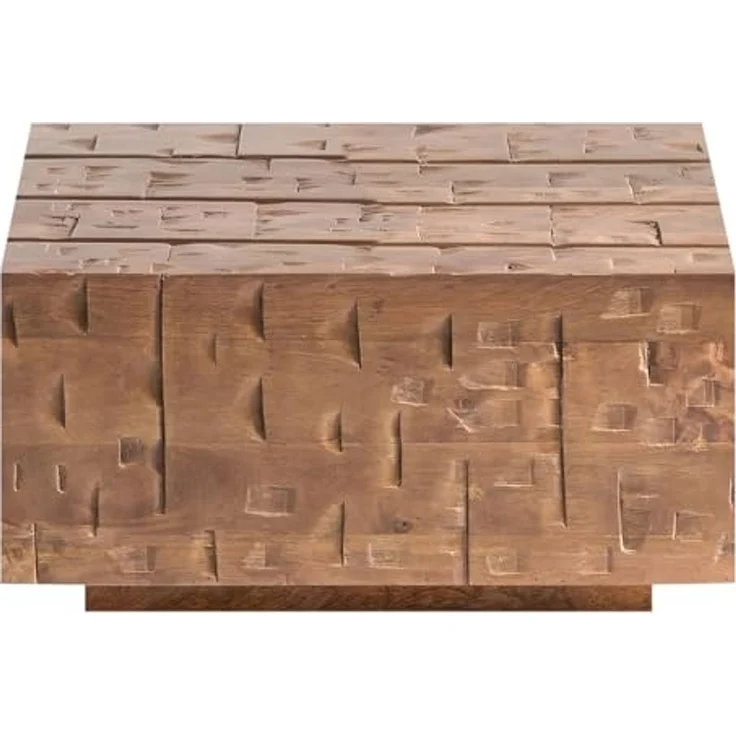 Couchtisch Otara 70x70 aus Mangoholz | Rustikaler Wohnzimmertisch – Bild 5