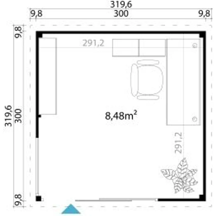 Lasita Maja Gartenhaus Domeo 1-4 Gartenhaus aus Holz Holzhaus mit 44 mm Wandstärke Blockbohlenhaus mit Montagematerial – Bild 1