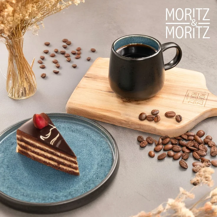 Moritz & Moritz SOLID Kaffeebecher 6er - Schwarz/Blau – Bild 8