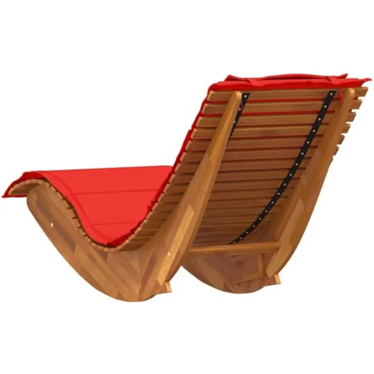 vidaXL Schaukelliege aus Massivholz Akazie, ergonomisch geformt mit stabilen Bodenstoppern – Bild 7