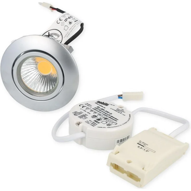 Nobile 1856860123 A 5068 T Flat chrom-matt 8W 930 38° dim. – Bild 5