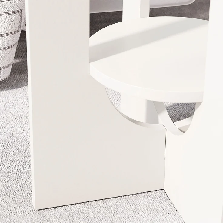 Couchtisch Vareo Weiß 40x40 cm Vicco – Bild 5