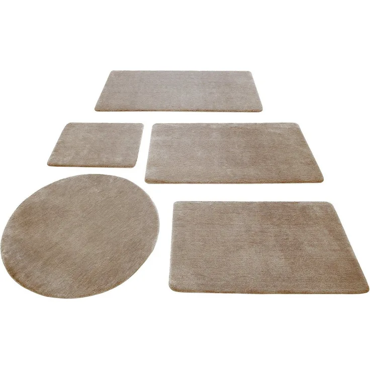 Wecon home Basics Badematte Joris, Höhe 20 mm, rutschhemmend beschichtet, strapazierfähig, Polyester, rechteckig, waschbar, viele Größen, Badezimmerteppich, uni