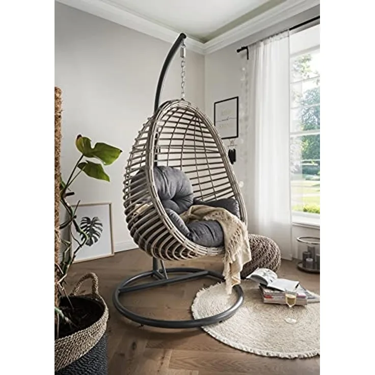 Destiny Hängesessel COCO SUNRISE, Stahl, Polyrattan, mit Gestell, inkl. Auflagen