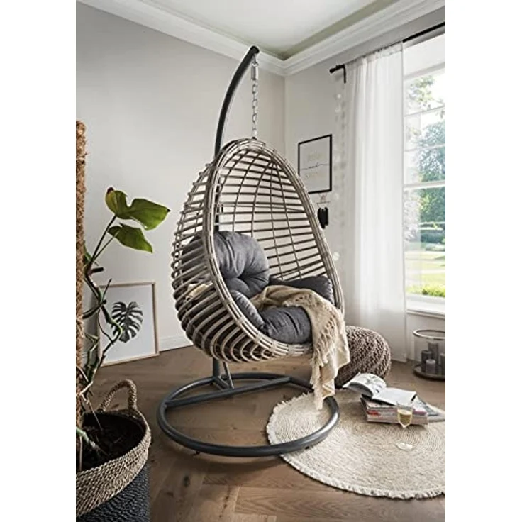 Destiny Hängesessel COCO SUNRISE, Stahl, Polyrattan, mit Gestell, inkl. Auflagen – Bild 1