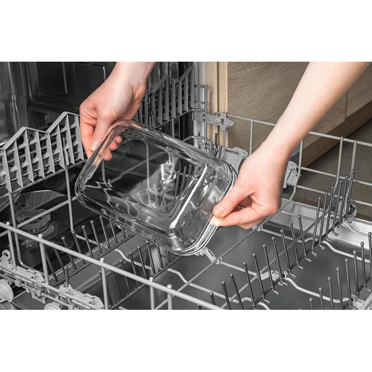 GOURMETmaxx Glas-Auflaufform 800ml transparent rechteckig für Heißluft-Fritteusen – Bild 6