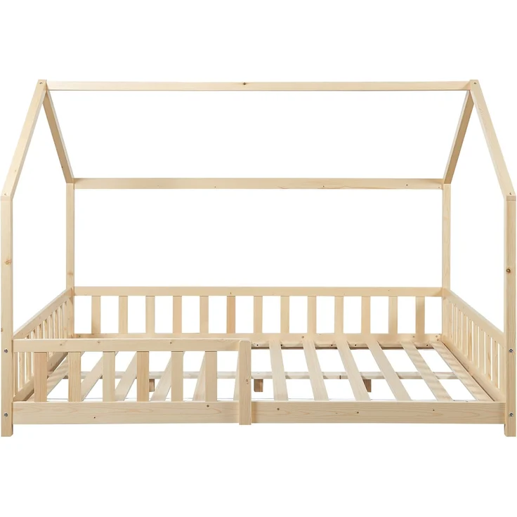 Hausbett Hesel, Kinderbett und Lattenrost, Holzoptik, 140x200 cm – Bild 5