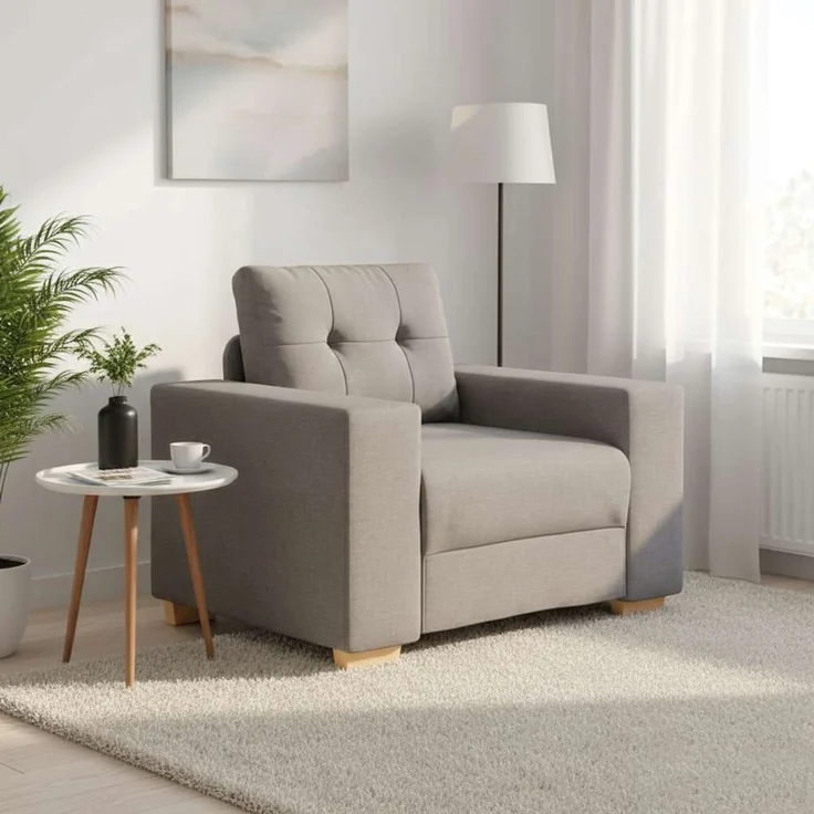 vidaXL Sofasessel Taupe 100x78x80 cm Stoff 4105064 – Bild 1