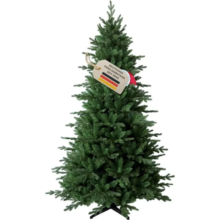 HXT 23005 240 cm künstlicher Weihnachtsbaum inklusive Metallständer, exklusiv & hochwertig, schwer entflammbar