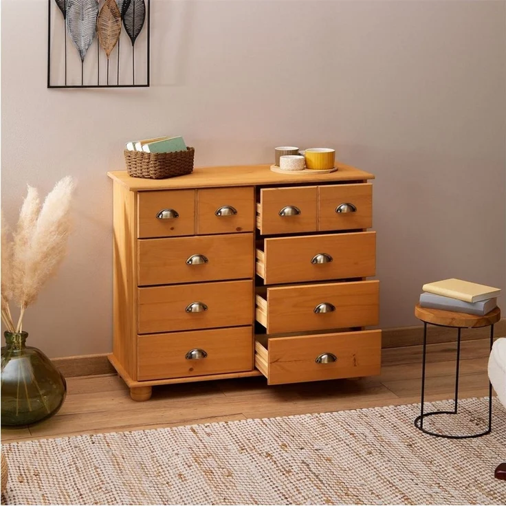 IDIMEX Kommode COLMAR, Schubladenschrank Kommode Apothekerschrank Sideboard mit 8 Schubladen – Bild 3