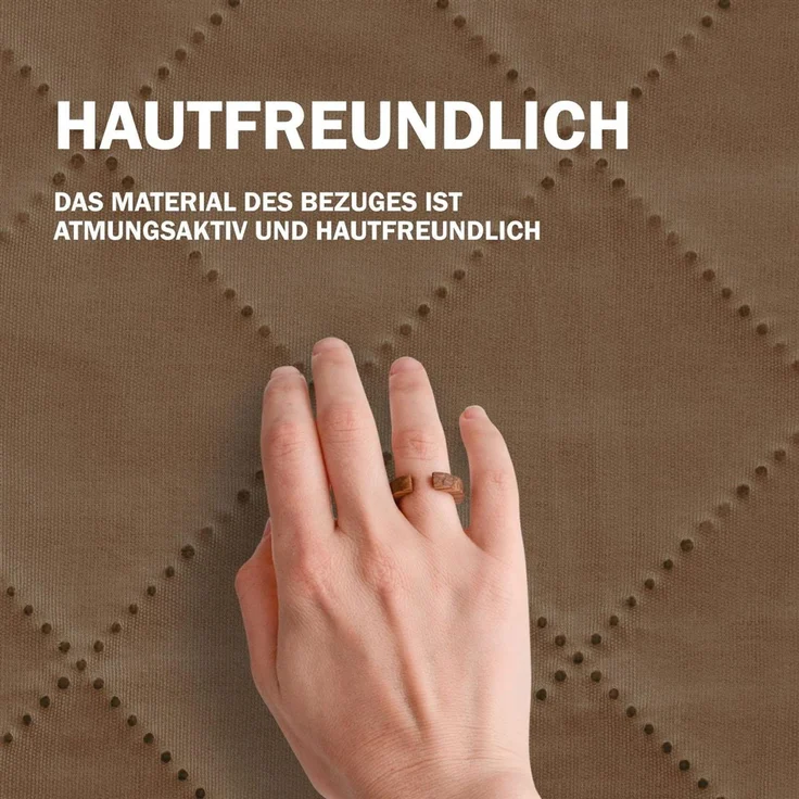 Sesselschoner gesteppt - 190x165cm Braun – Bild 7