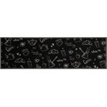 vidaXL Küchenteppich Waschbar Morning Schwarz 45x150 cm Samt 4005584