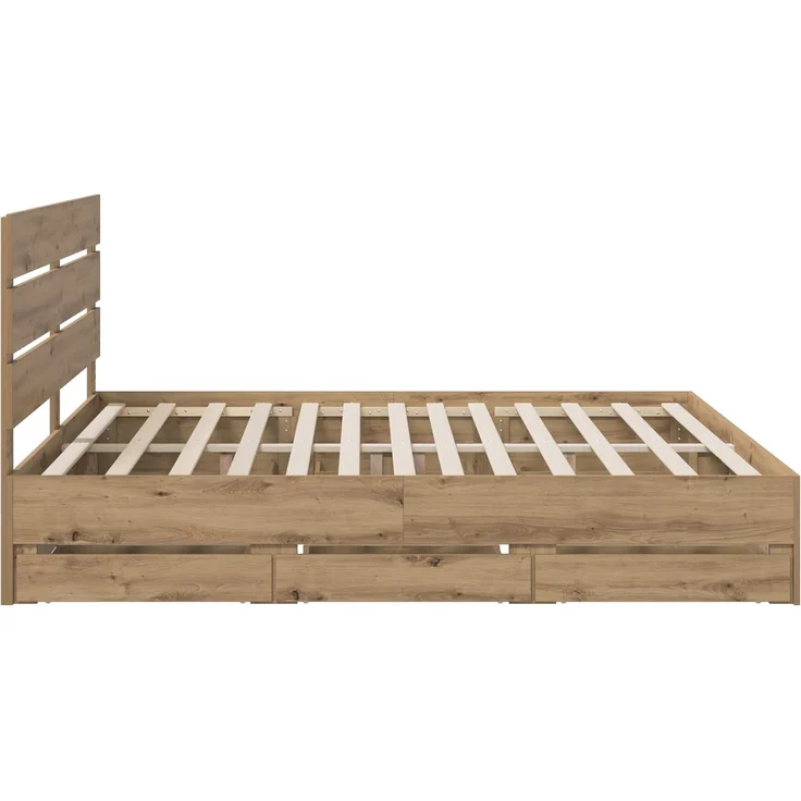 vidaXL Bed Frame with Storage and Headboard Artisan Oak 180 x 200 cm 3445834 – Bild 5