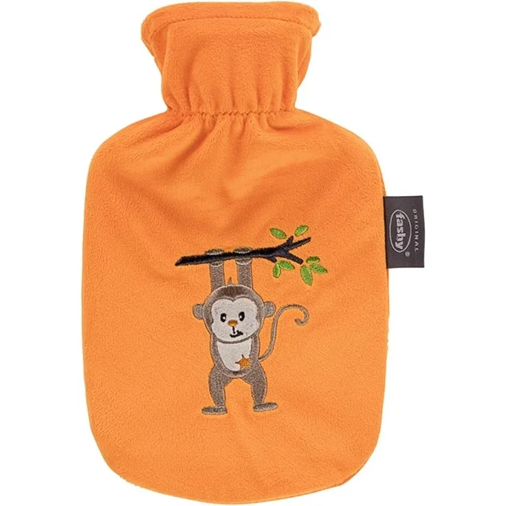 Fashy Wärmflasche mit Flauschbezug Affe Aiko 0,8 L