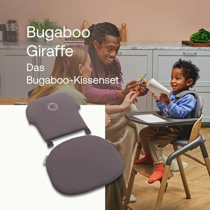 Bugaboo Giraffe Baby Kissenset - Stormy Grey Grau – Bild 3