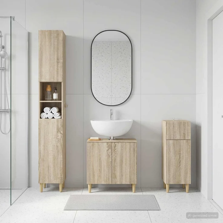 vidaXL 3-teiliges Badezimmer-Schranksystem ARNHEM Sonoma-Eiche 3417848 – Bild 1