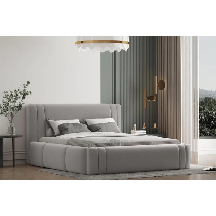 Polsterbett ROLF 180x200 mit Matratze, Bettkasten und Lattenrost. Farbe: VELUTTO 15 – Bild 2